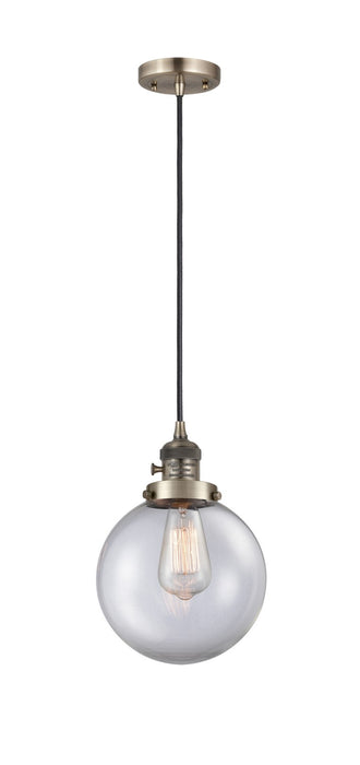 Innovations 201CSW-AB-G202-8-LED LED Mini Pendant, Antique Brass