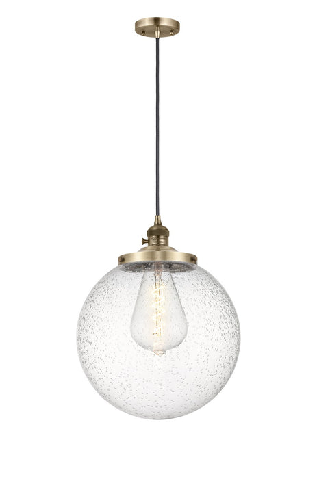 Innovations 201CSW-AB-G204-14 One Light Mini Pendant, Antique Brass