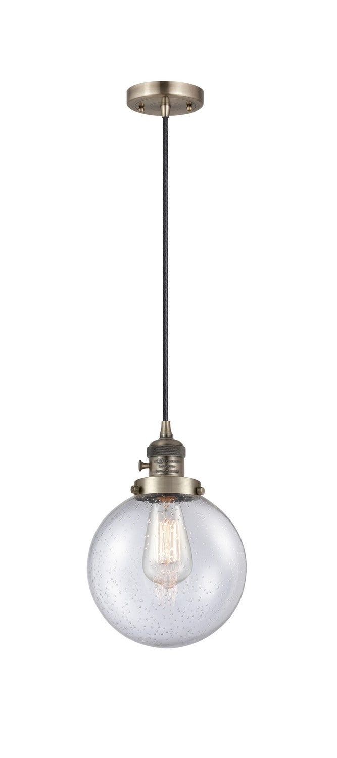 Innovations 201CSW-AB-G204-8-LED LED Mini Pendant, Antique Brass