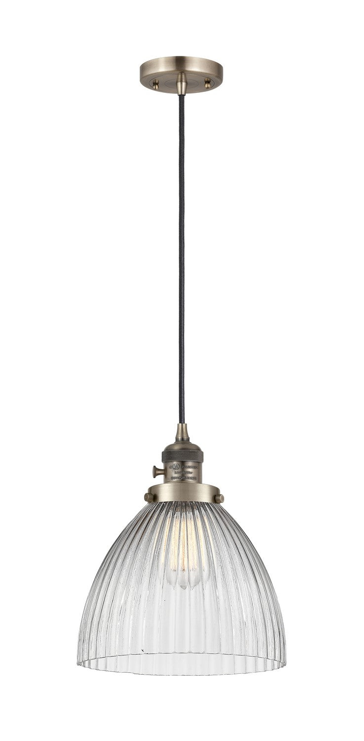 Innovations 201CSW-AB-G222 One Light Mini Pendant, Antique Brass