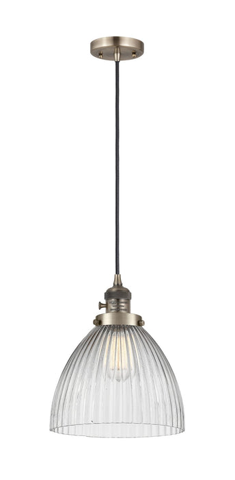 Innovations 201CSW-AB-G222 One Light Mini Pendant, Antique Brass