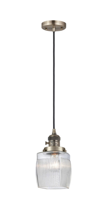Innovations 201CSW-AB-G302 One Light Mini Pendant, Antique Brass