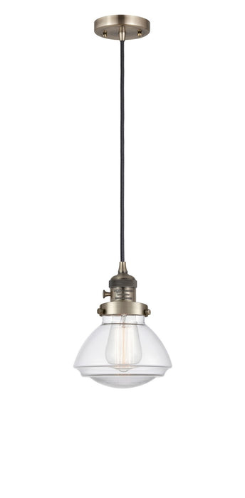 Innovations 201CSW-AB-G322 One Light Mini Pendant, Antique Brass