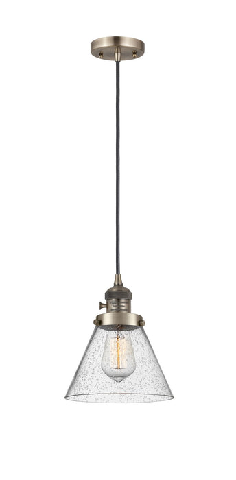 Innovations 201CSW-AB-G44 One Light Mini Pendant, Antique Brass