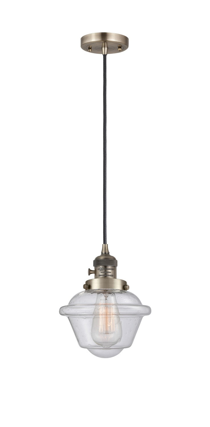 Innovations 201CSW-AB-G534 One Light Mini Pendant, Antique Brass