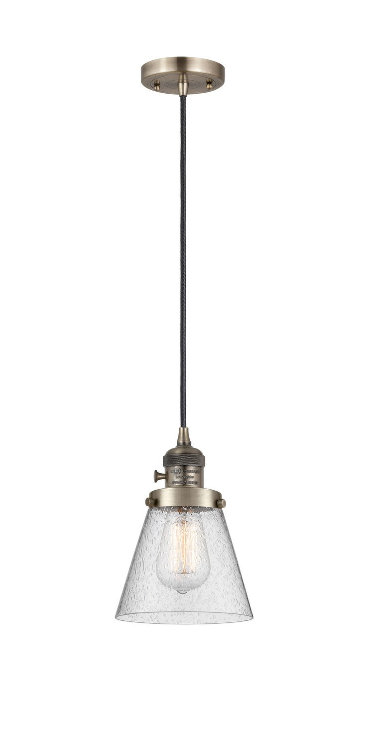 Innovations 201CSW-AB-G64 One Light Mini Pendant, Antique Brass
