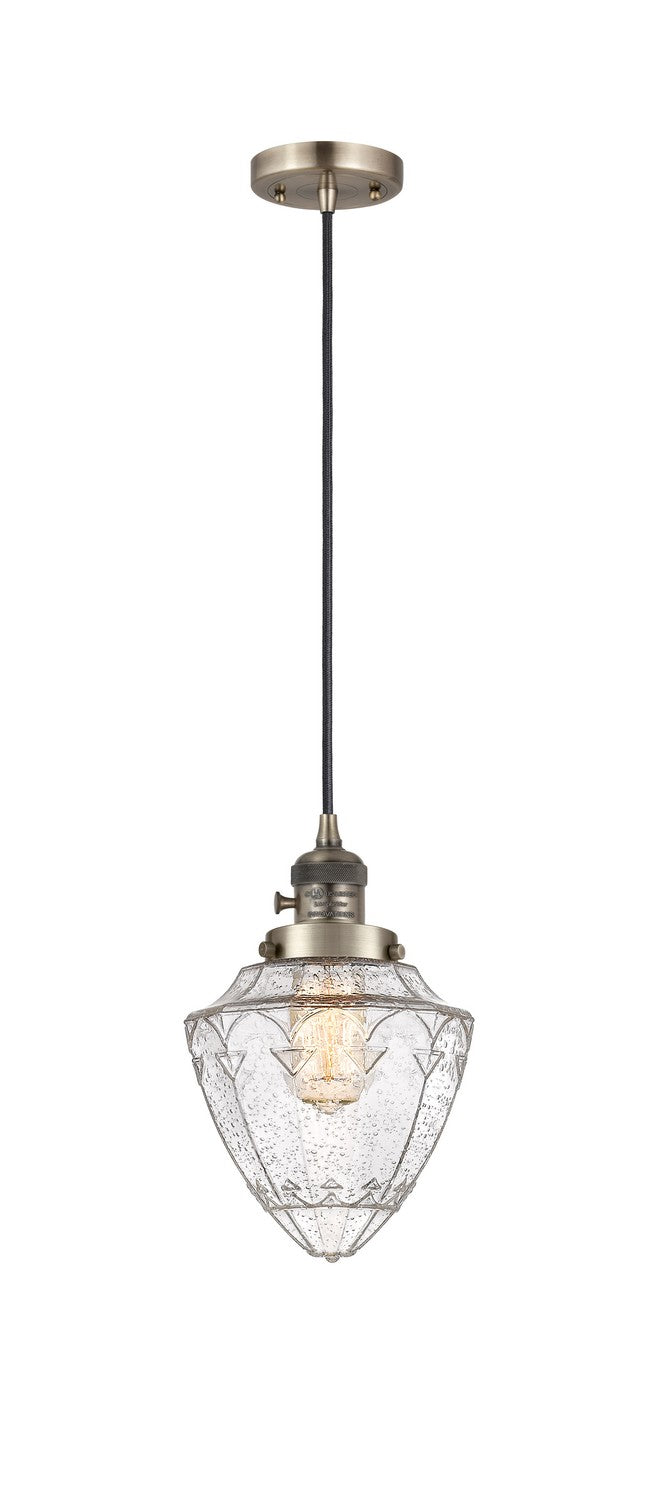 Innovations 201CSW-AB-G664-7 One Light Mini Pendant, Antique Brass