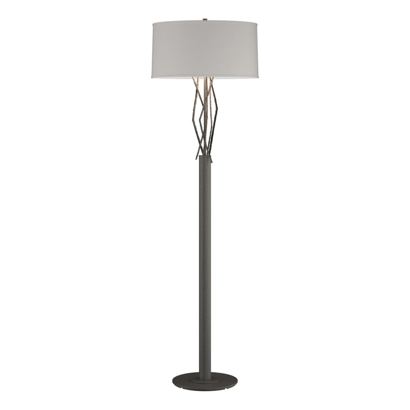 Hubbardton Forge 237660-SKT-20-SE1899 One Light Floor Lamp, Natural Iron