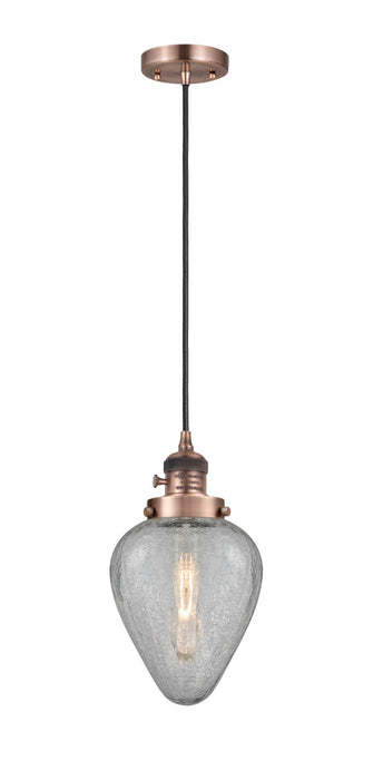 Innovations 201CSW-AC-G165 One Light Mini Pendant, Antique Copper