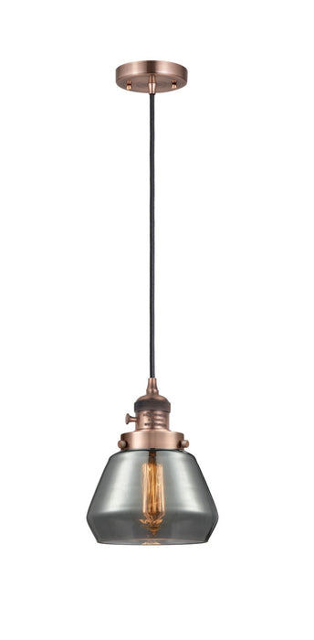 Innovations 201CSW-AC-G173 One Light Mini Pendant, Antique Copper