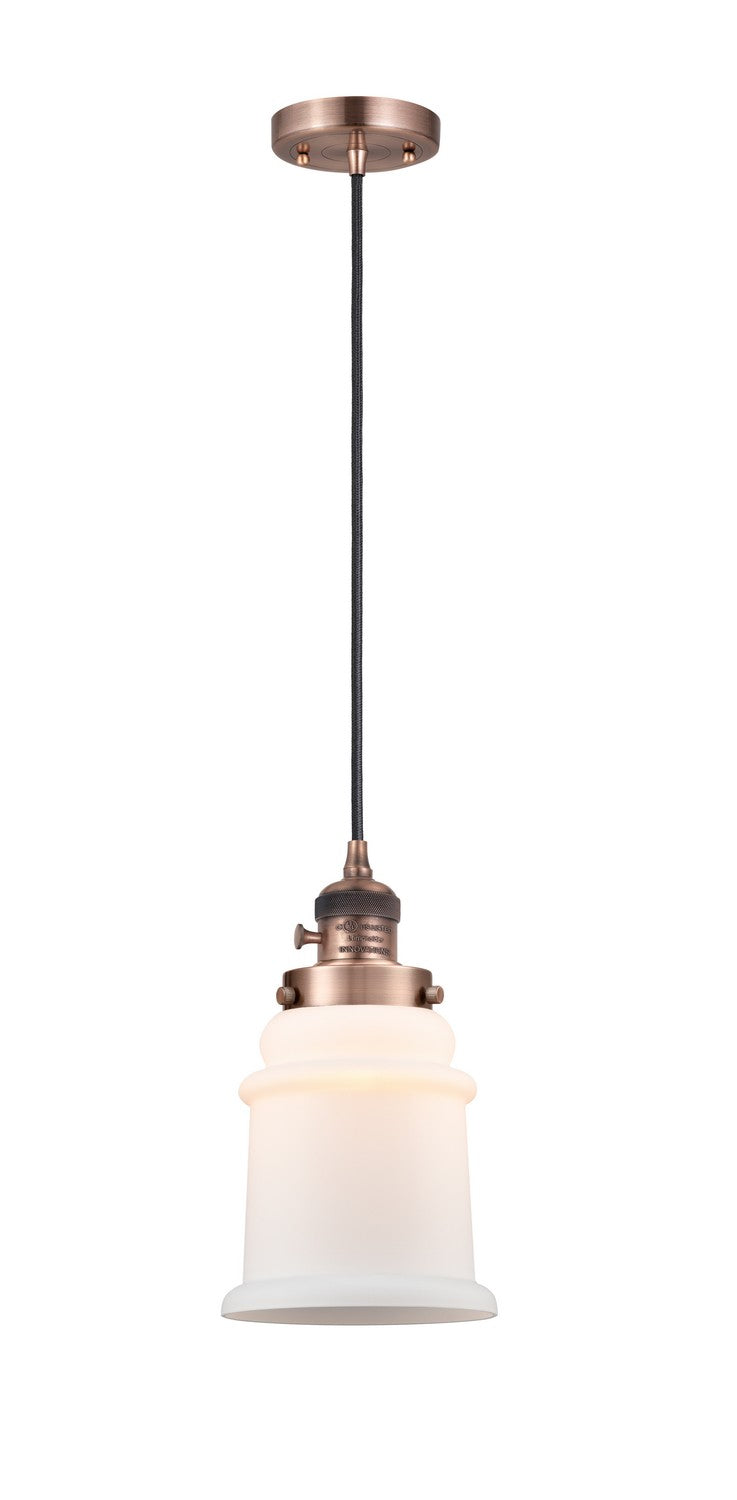 Innovations 201CSW-AC-G181 One Light Mini Pendant, Antique Copper