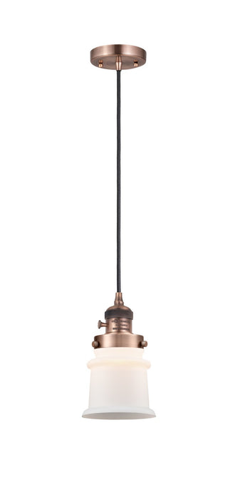 Innovations 201CSW-AC-G181S One Light Mini Pendant, Antique Copper