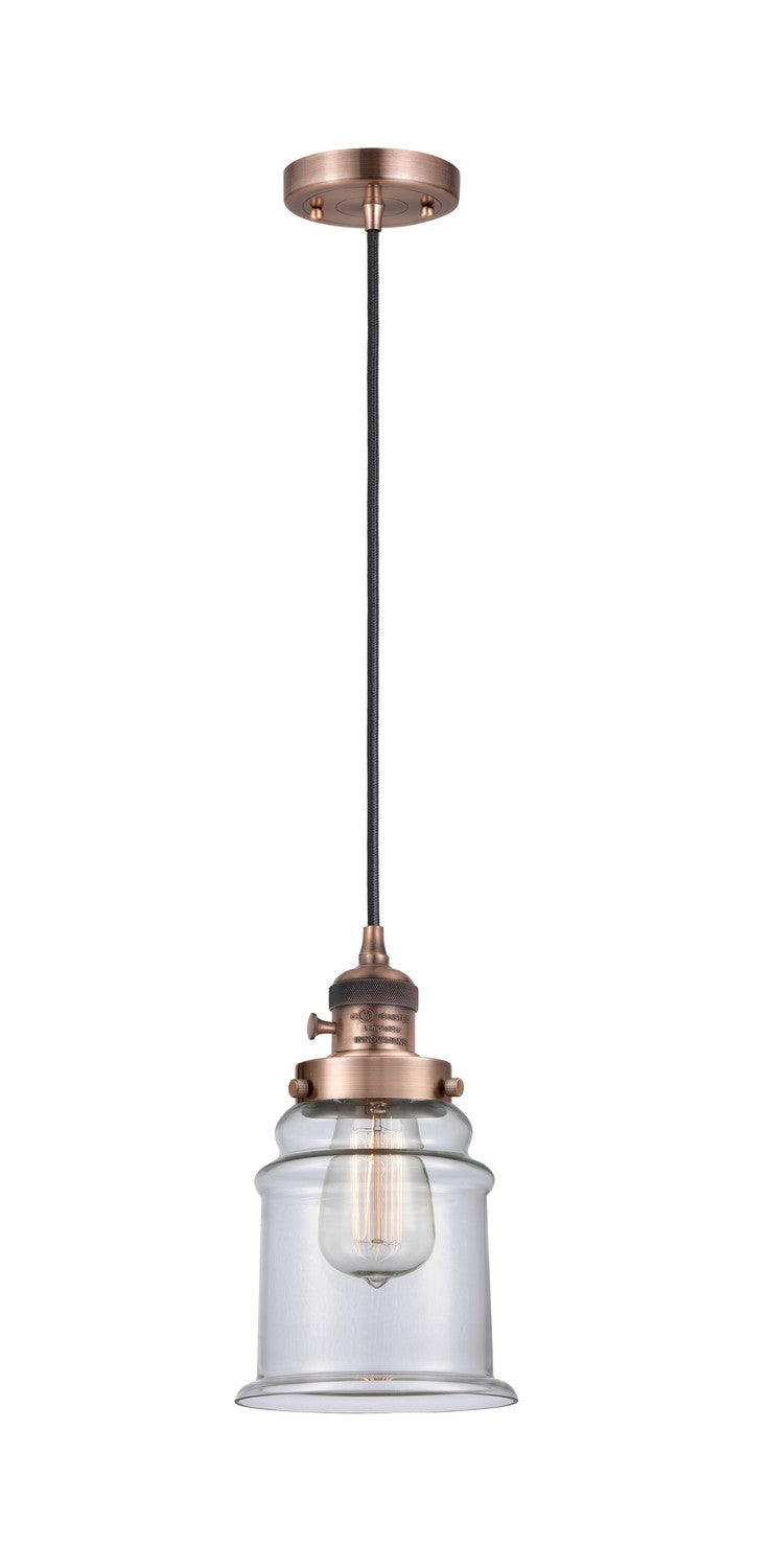 Innovations 201CSW-AC-G182 One Light Mini Pendant, Antique Copper