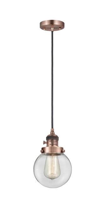 Innovations 201CSW-AC-G202-6-LED LED Mini Pendant, Antique Copper