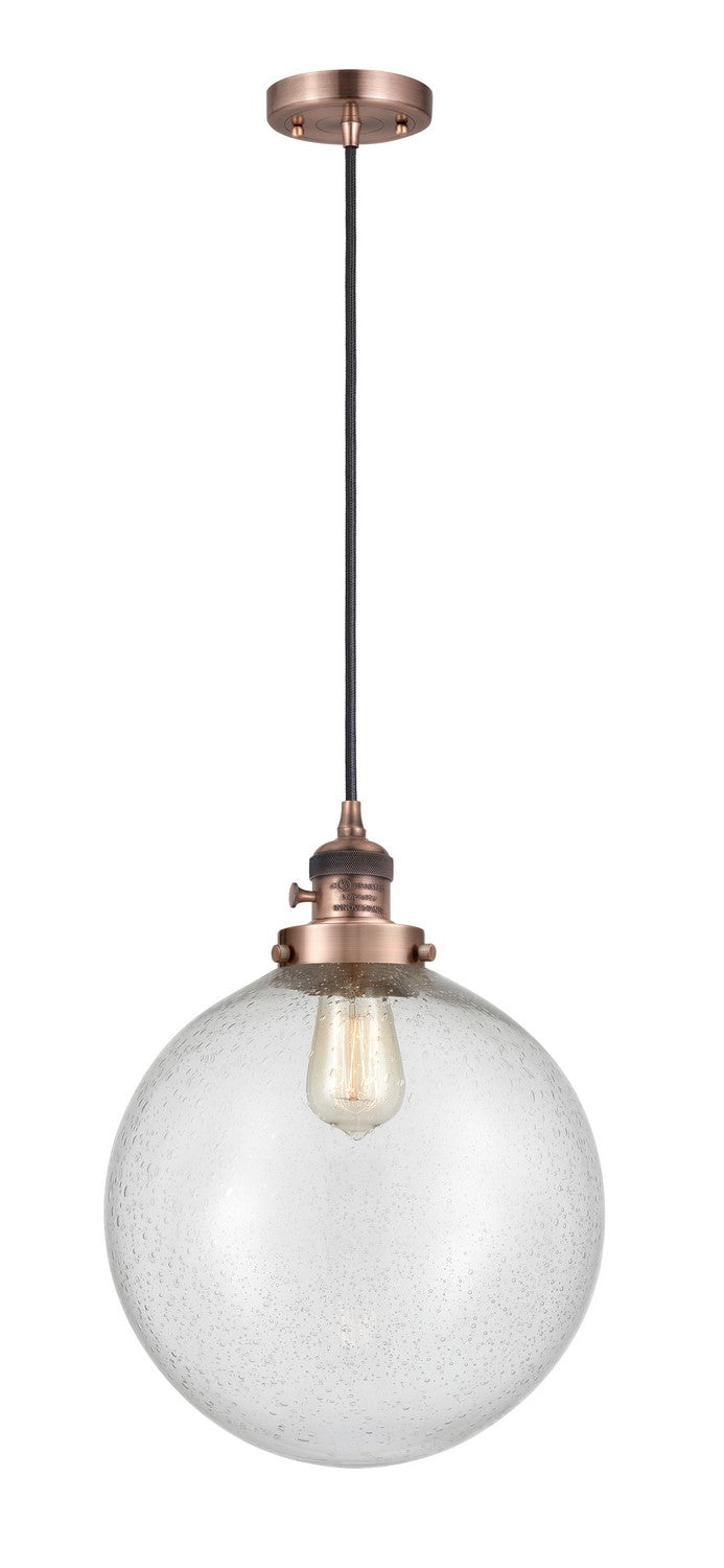 Innovations 201CSW-AC-G204-12 One Light Mini Pendant, Antique Copper