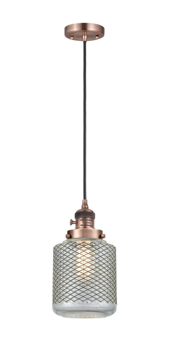 Innovations 201CSW-AC-G262 One Light Mini Pendant, Antique Copper