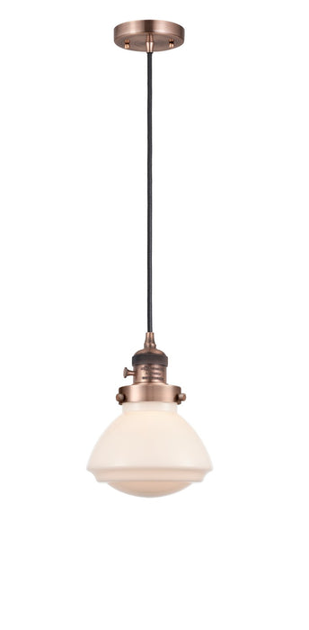 Innovations 201CSW-AC-G321 One Light Mini Pendant, Antique Copper