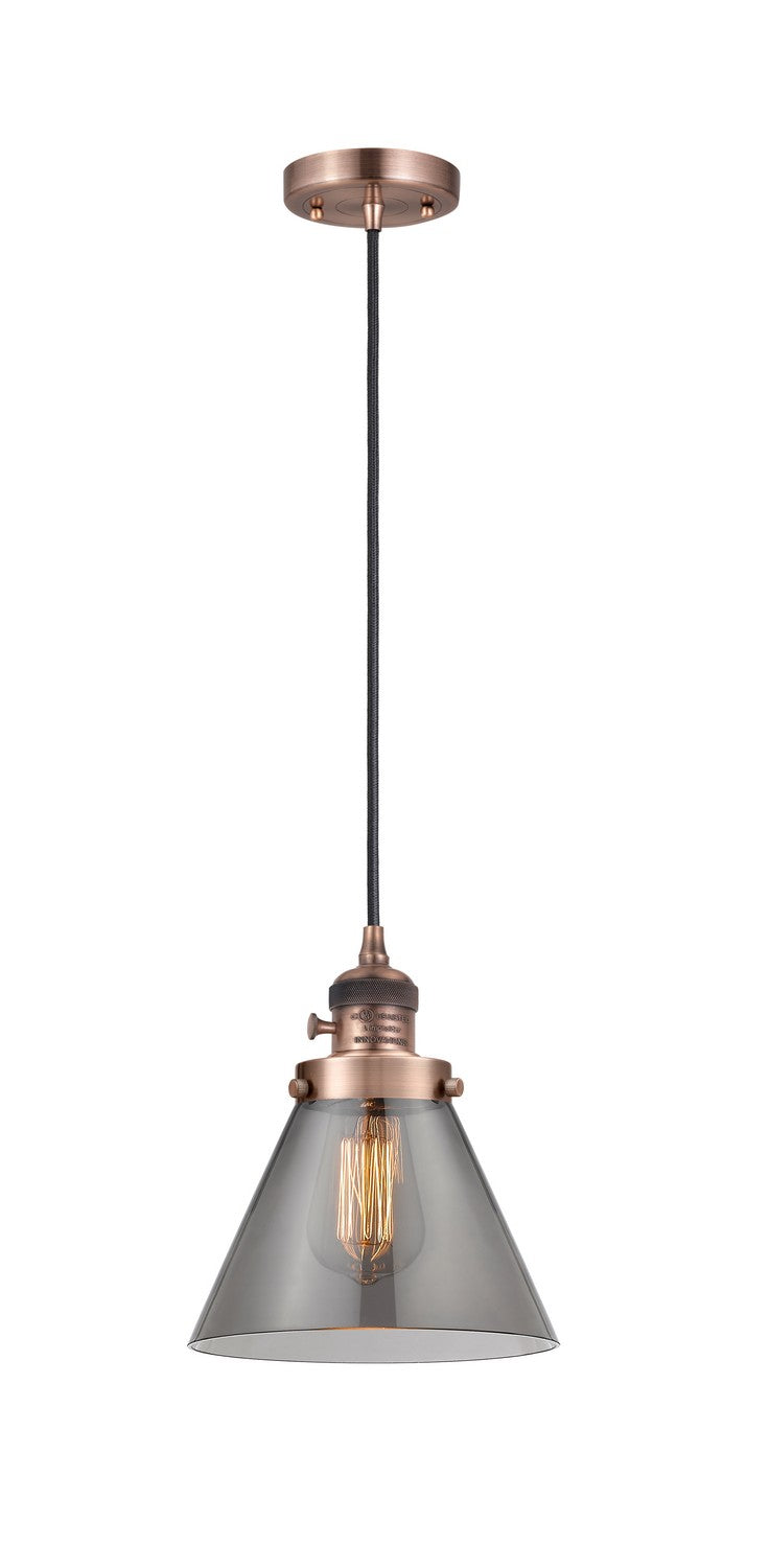 Innovations 201CSW-AC-G43 One Light Mini Pendant, Antique Copper