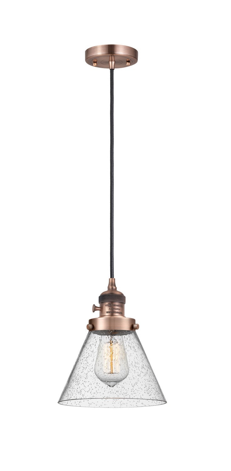 Innovations 201CSW-AC-G44 One Light Mini Pendant, Antique Copper