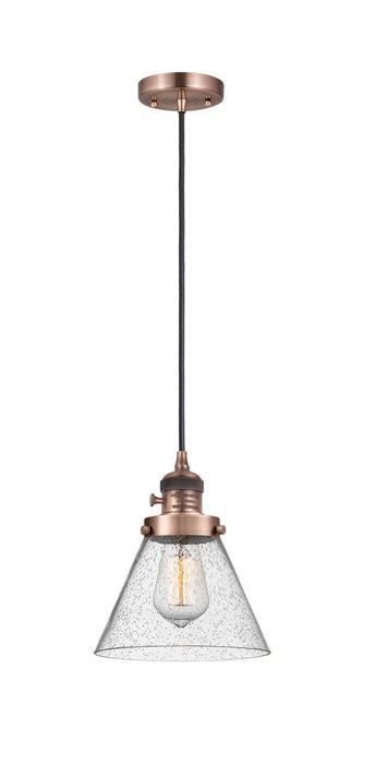 Innovations 201CSW-AC-G44 One Light Mini Pendant, Antique Copper