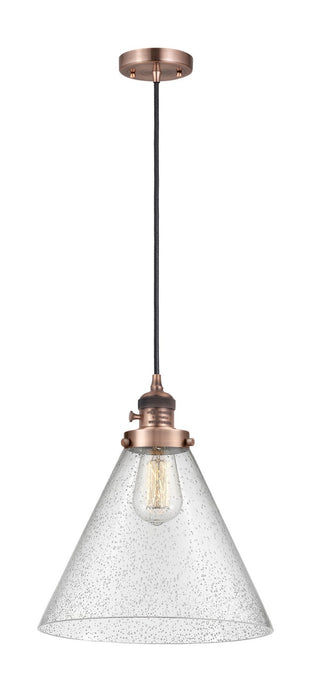 Innovations 201CSW-AC-G44-L One Light Mini Pendant, Antique Copper