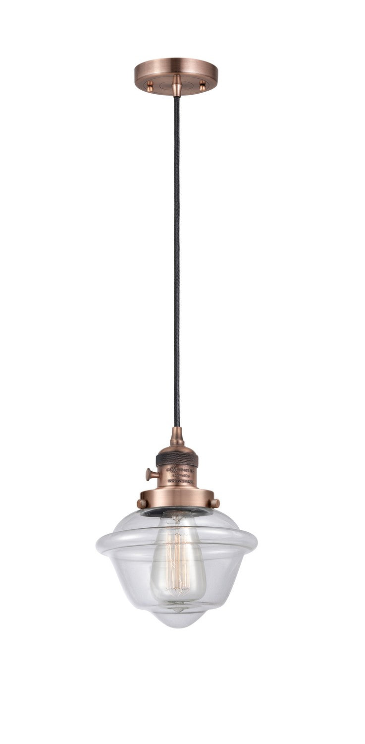 Innovations 201CSW-AC-G532 One Light Mini Pendant, Antique Copper