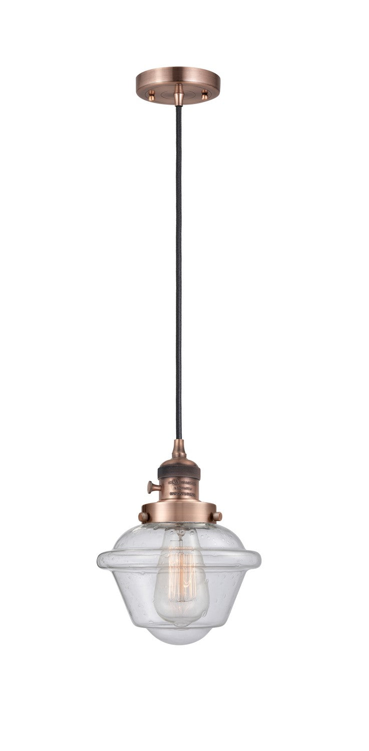 Innovations 201CSW-AC-G534 One Light Mini Pendant, Antique Copper