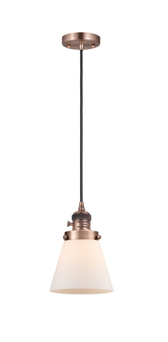 Innovations 201CSW-AC-G61 One Light Mini Pendant, Antique Copper