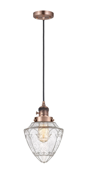 Innovations 201CSW-AC-G664-7 One Light Mini Pendant, Antique Copper