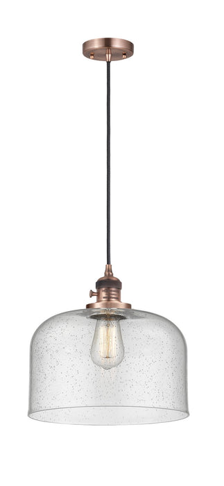 Innovations 201CSW-AC-G74-L One Light Mini Pendant, Antique Copper