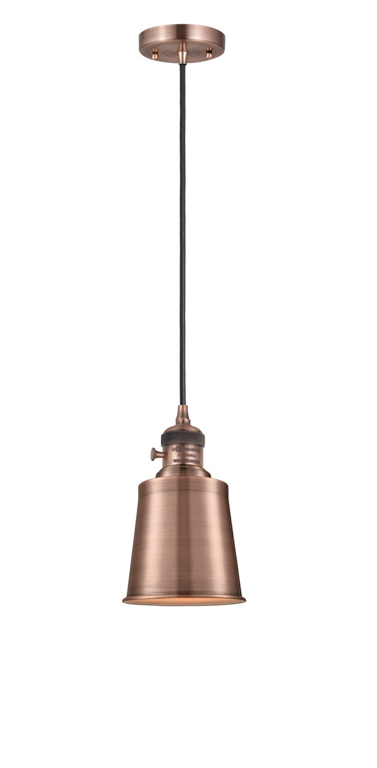 Innovations 201CSW-AC-M9-AC One Light Mini Pendant, Antique Copper