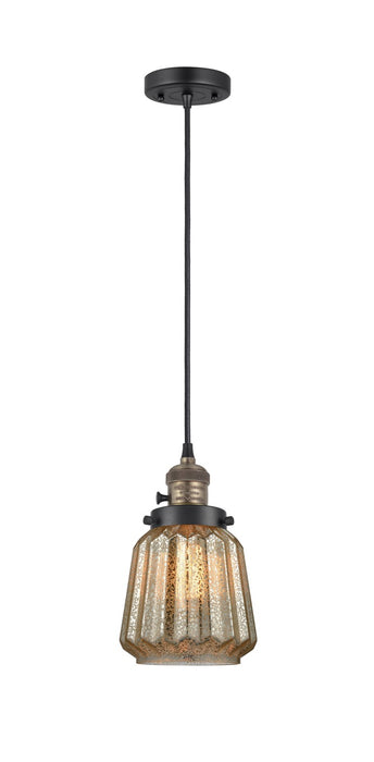 Innovations 201CSW-BAB-G146 One Light Mini Pendant, Black Antique Brass