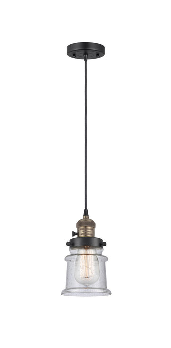 Innovations 201CSW-BAB-G184S One Light Mini Pendant, Black Antique Brass