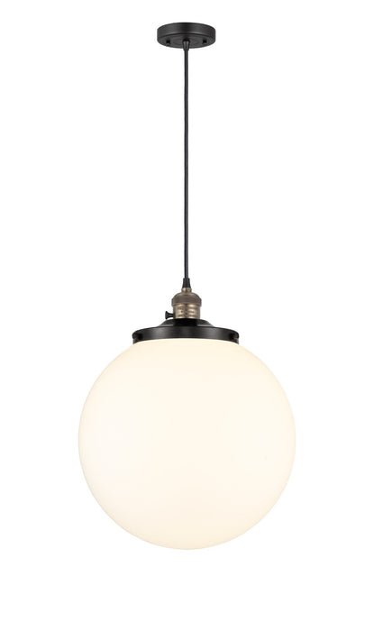 Innovations 201CSW-BAB-G201-14 One Light Mini Pendant, Black Antique Brass
