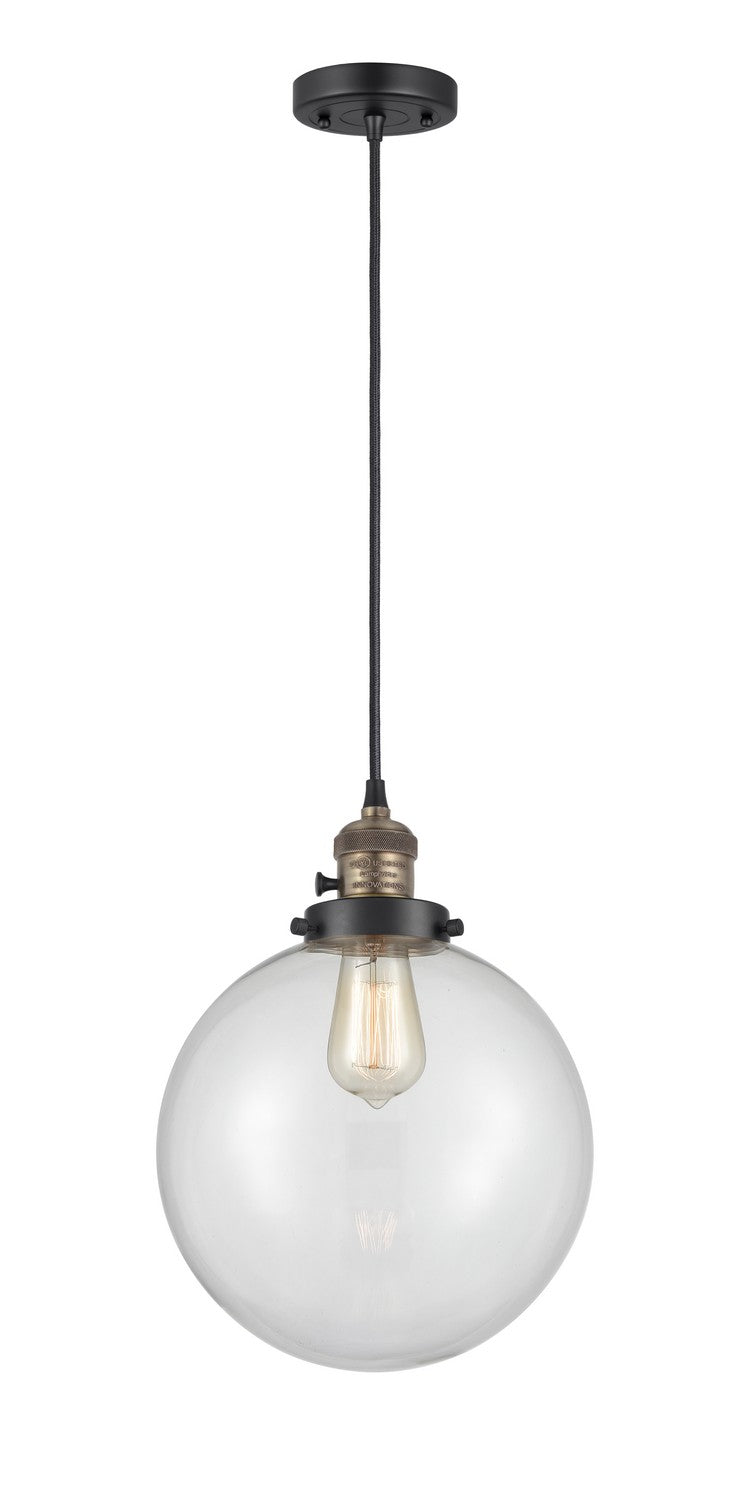 Innovations 201CSW-BAB-G202-10 One Light Mini Pendant, Black Antique Brass