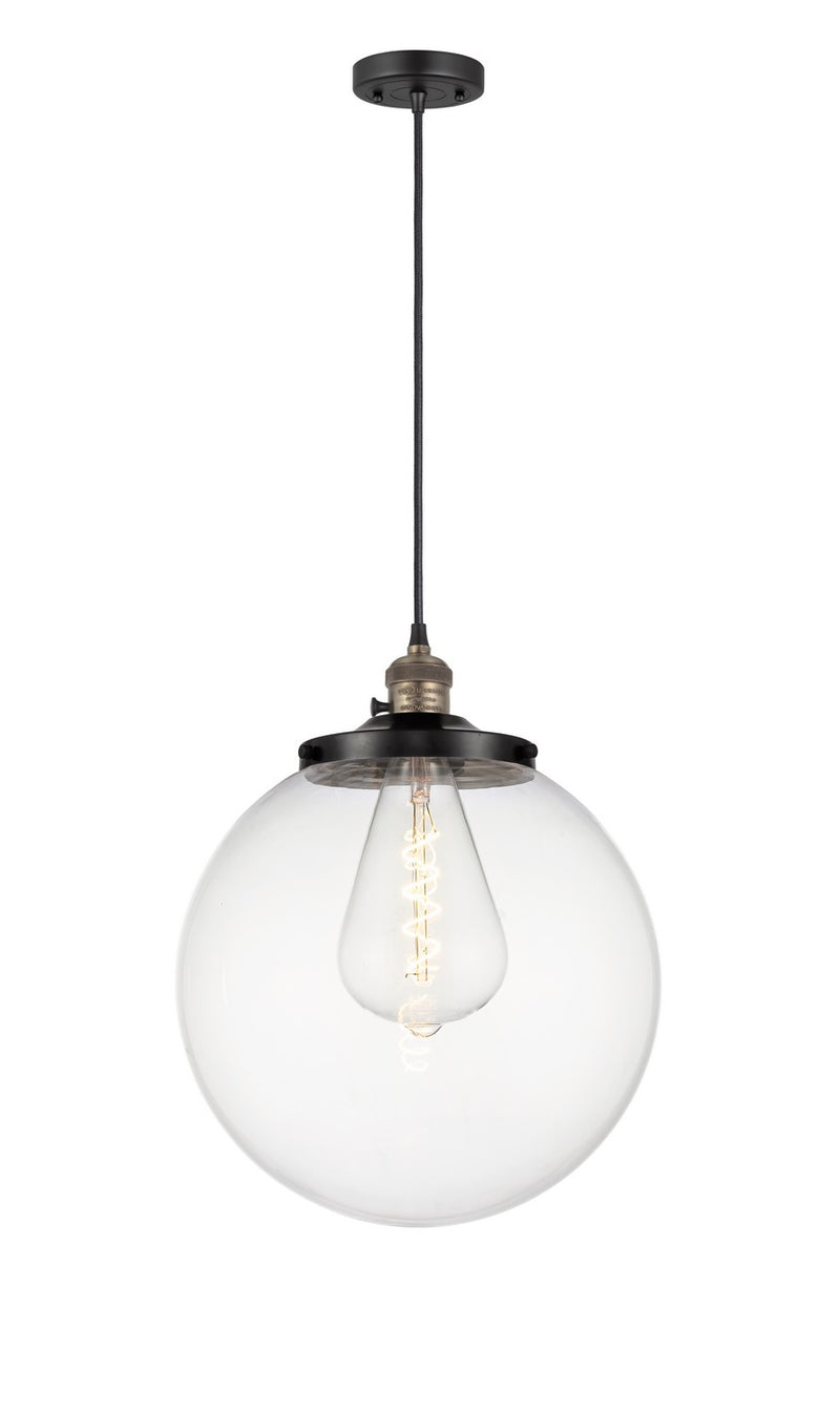 Innovations 201CSW-BAB-G202-14 One Light Mini Pendant, Black Antique Brass
