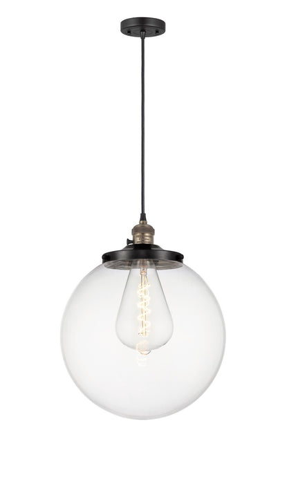 Innovations 201CSW-BAB-G202-14 One Light Mini Pendant, Black Antique Brass