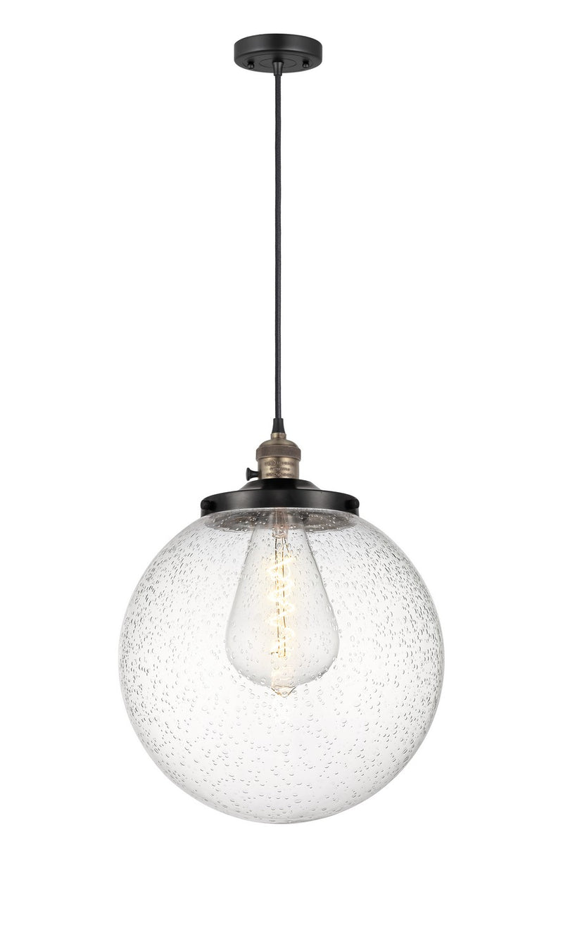 Innovations 201CSW-BAB-G204-14 One Light Mini Pendant, Black Antique Brass