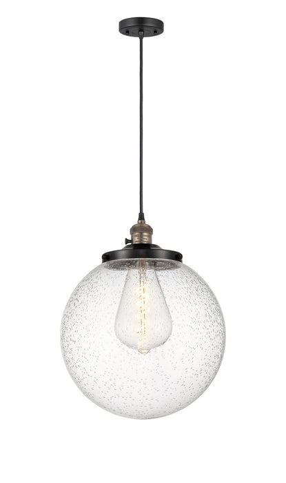 Innovations 201CSW-BAB-G204-14 One Light Mini Pendant, Black Antique Brass