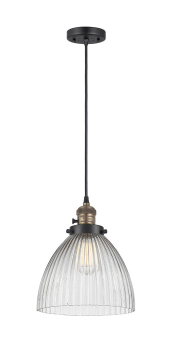Innovations 201CSW-BAB-G222 One Light Mini Pendant, Black Antique Brass