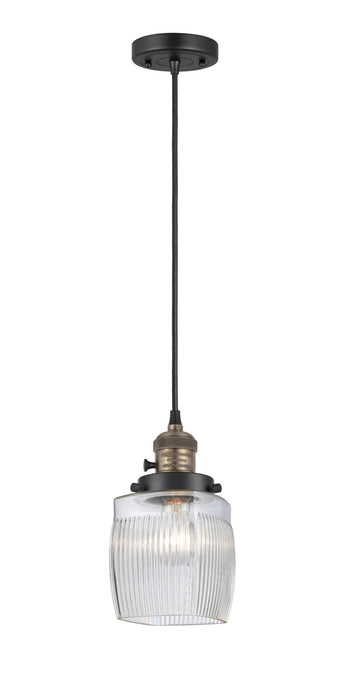 Innovations 201CSW-BAB-G302 One Light Mini Pendant, Black Antique Brass