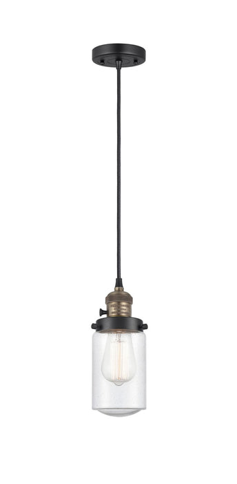 Innovations 201CSW-BAB-G314 One Light Mini Pendant, Black Antique Brass