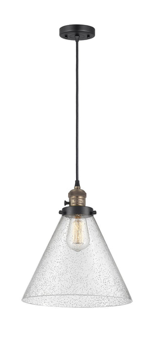 Innovations 201CSW-BAB-G44-L One Light Mini Pendant, Black Antique Brass