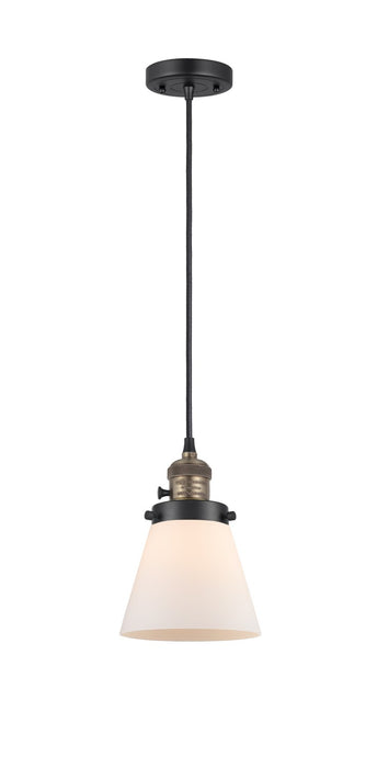 Innovations 201CSW-BAB-G61 One Light Mini Pendant, Black Antique Brass