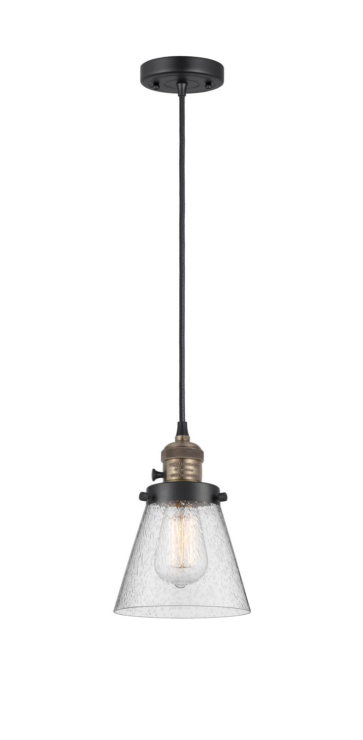 Innovations 201CSW-BAB-G64 One Light Mini Pendant, Black Antique Brass