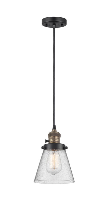 Innovations 201CSW-BAB-G64 One Light Mini Pendant, Black Antique Brass