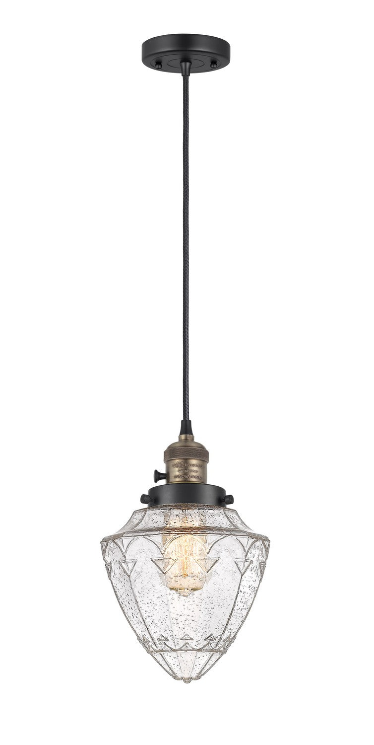 Innovations 201CSW-BAB-G664-7 One Light Mini Pendant, Black Antique Brass