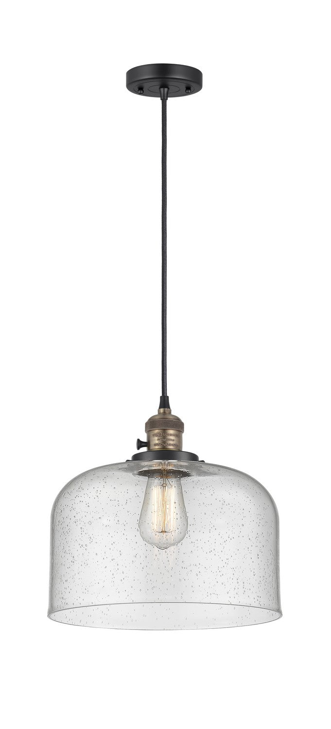 Innovations 201CSW-BAB-G74-L One Light Mini Pendant, Black Antique Brass