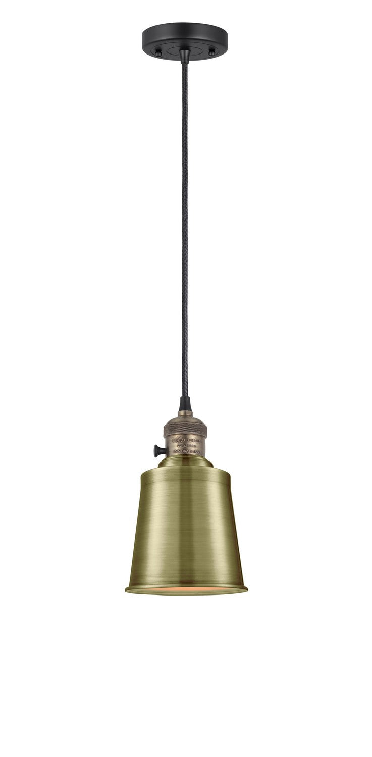 Innovations 201CSW-BAB-M9-AB One Light Mini Pendant, Black Antique Brass
