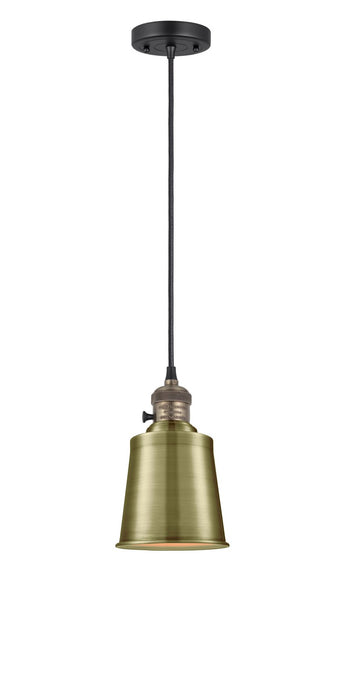 Innovations 201CSW-BAB-M9-AB One Light Mini Pendant, Black Antique Brass